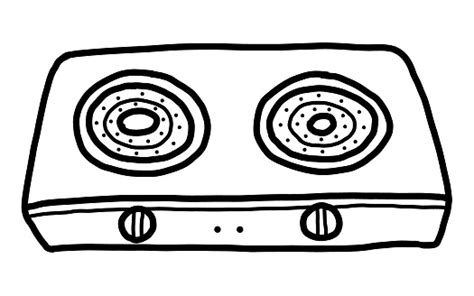 gas stove white and black